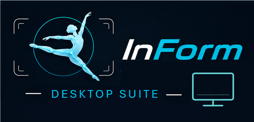 InForm Desktop Suite banner with a tracked dancer and desktop monitor icon.